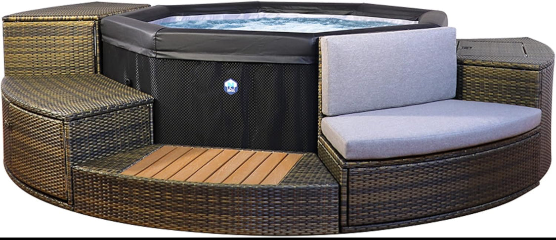 NETSPA SP-OCT165/MOB2 NetSpa Octopus – Semirrígido + muebles – 4 a 6 plazas