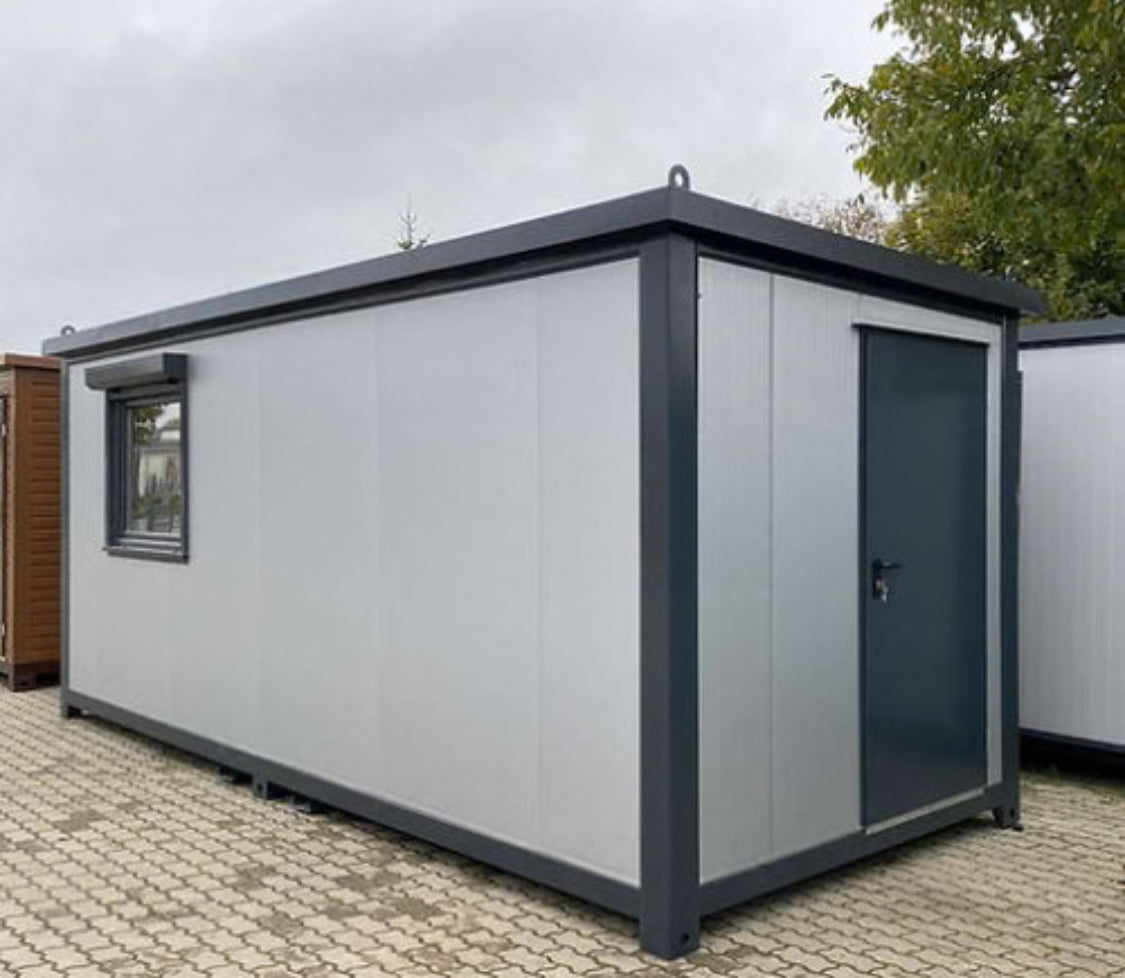 Oficina modular prefabricada con persianas de 6 x 2,4 m