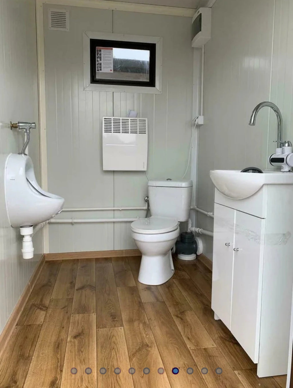 Cabina de aseo doble con tanque séptico

Modelo de madera de alta gama