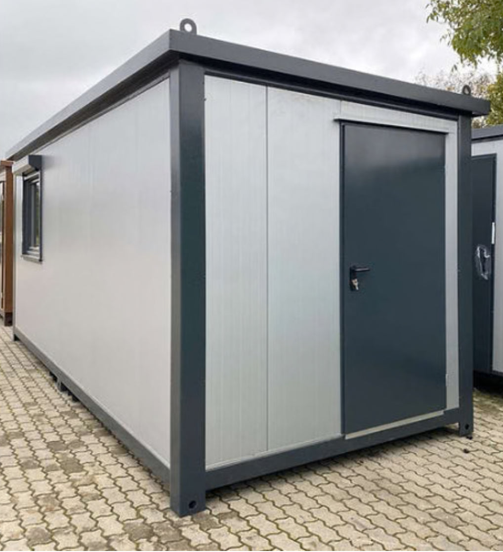 Oficina modular prefabricada con persianas de 6 x 2,4 m