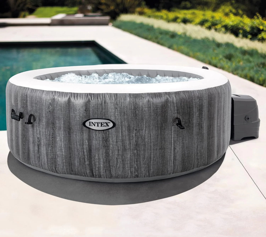 Intex PureSpa Deluxe Madera Gris 85″ x 25″