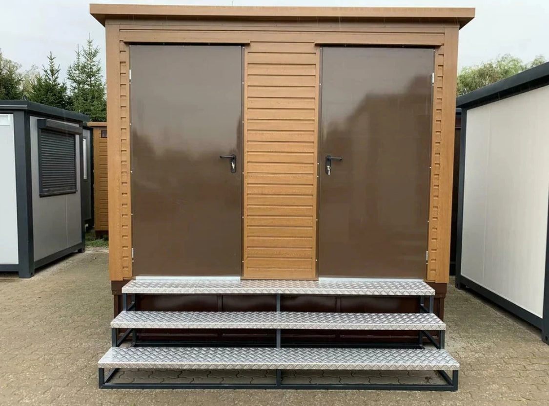 Cabina de aseo doble con tanque séptico

Modelo de madera de alta gama