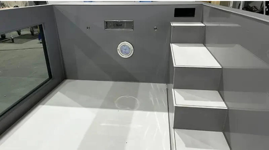 Piscina de polipropileno de 6,5 m x 2,5 m con ventana de 4 m