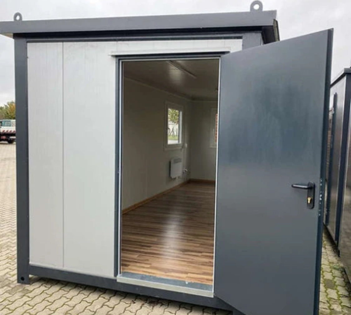 Oficina modular prefabricada con persianas de 6 x 2,4 m