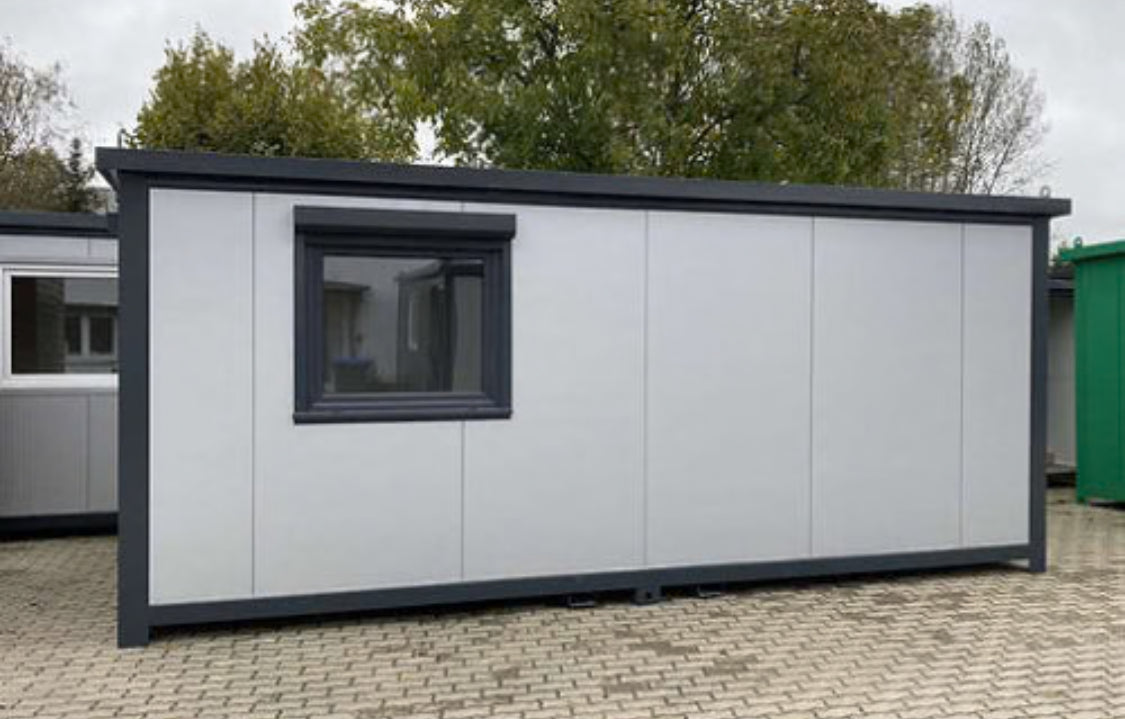 Oficina modular prefabricada con persianas de 6 x 2,4 m